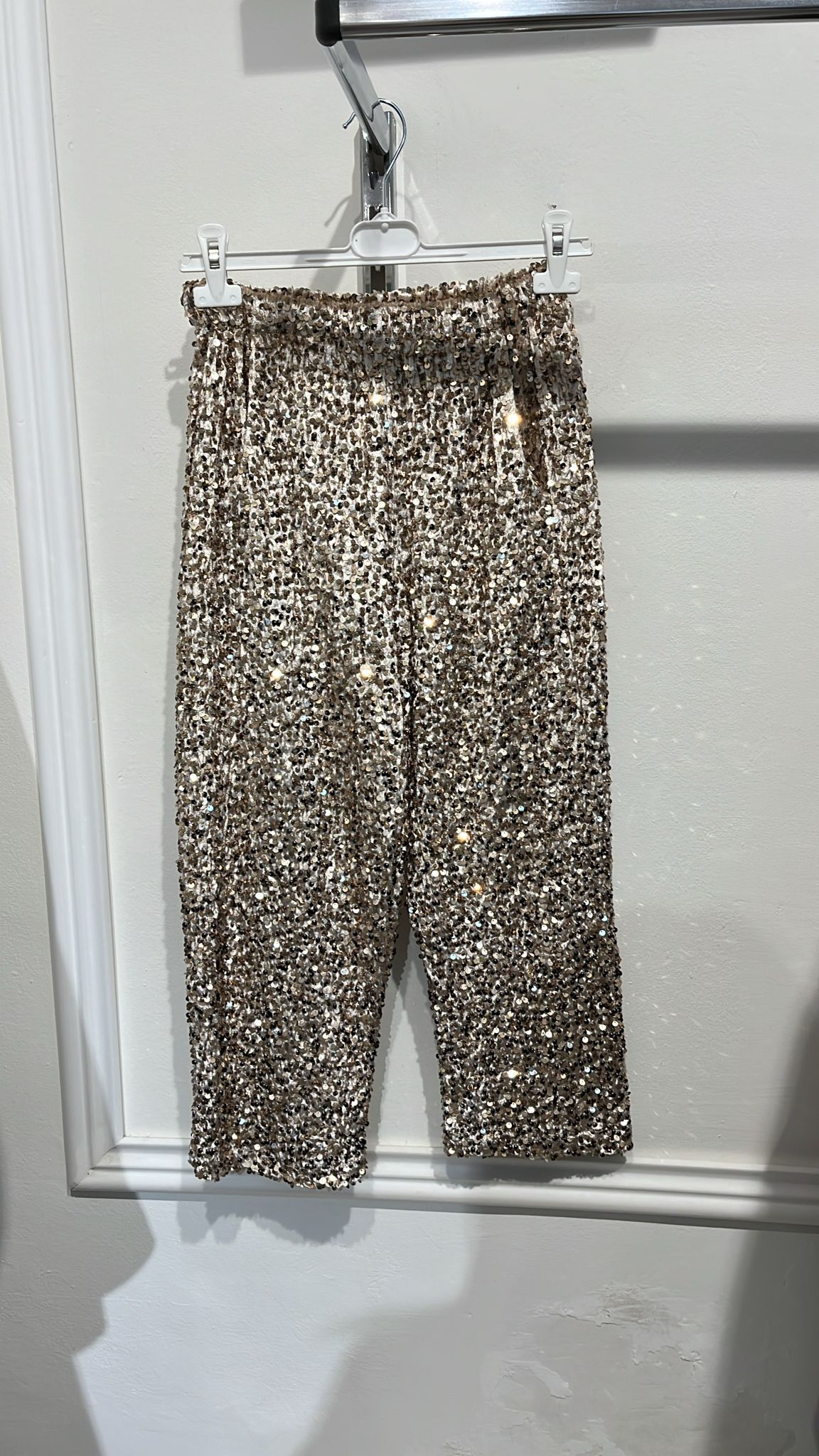 Pantalone Paillettes dorato