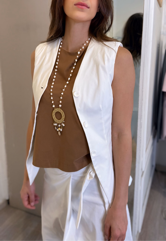 GILET ANGELINE BIANCO
