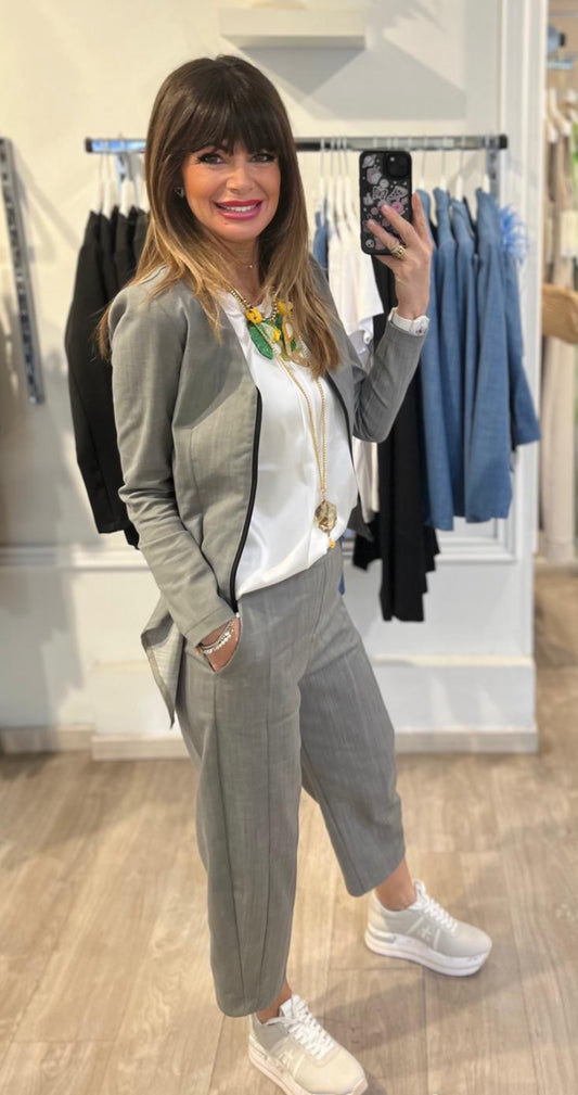 GIACCA PUNTE DENIM VERDE