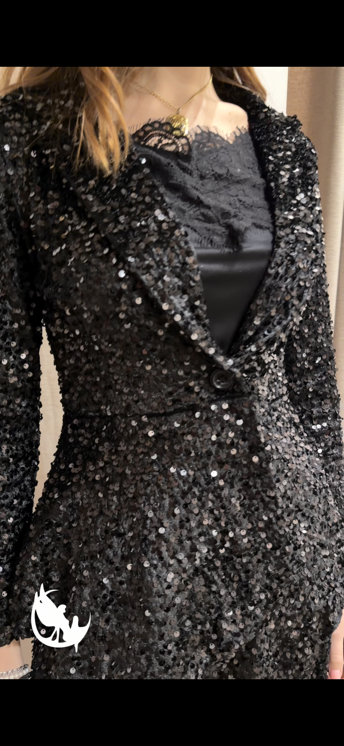 Giacca Paillettes nera