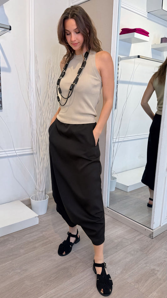 PANTALONE ARABA BEIGE/NERO